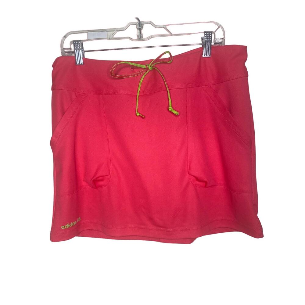 Adidas Golf Pink SKort Pink and Green - Large